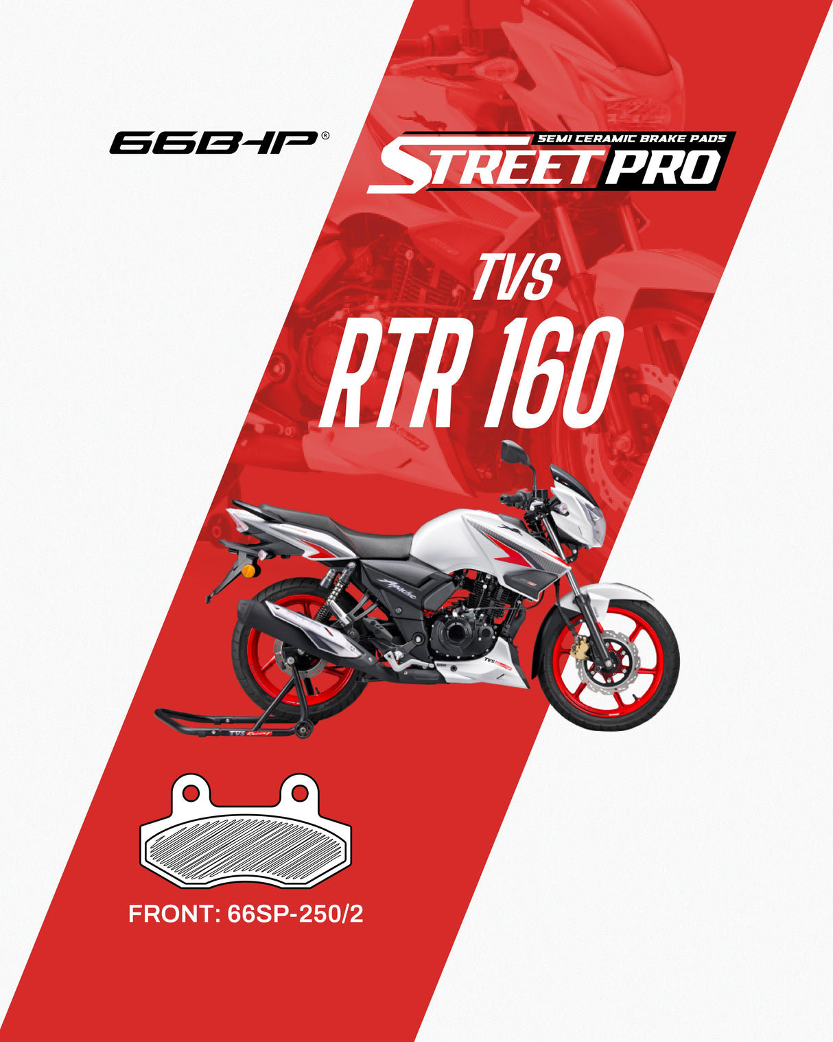 TVS RTR 160 Street Pro Semi Ceramic Brake Pads