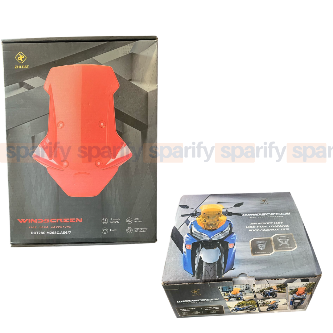 YAMAHA AEROX TOURING WINDSHIELD | ZHIPAT | VISOR GLASS | MADE IN VIETNAM |V2 | NEW SHAPE DESIGN | ADVENTURE TOURING GLASS