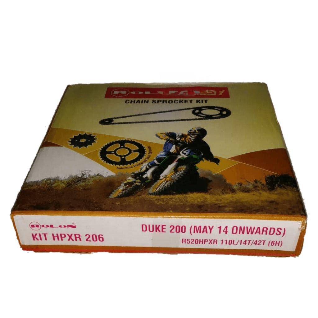 KTM Duke 200 / RC 200 X Ring chain sprocket Kit by Rolon compatible for models starting from 2014-2023