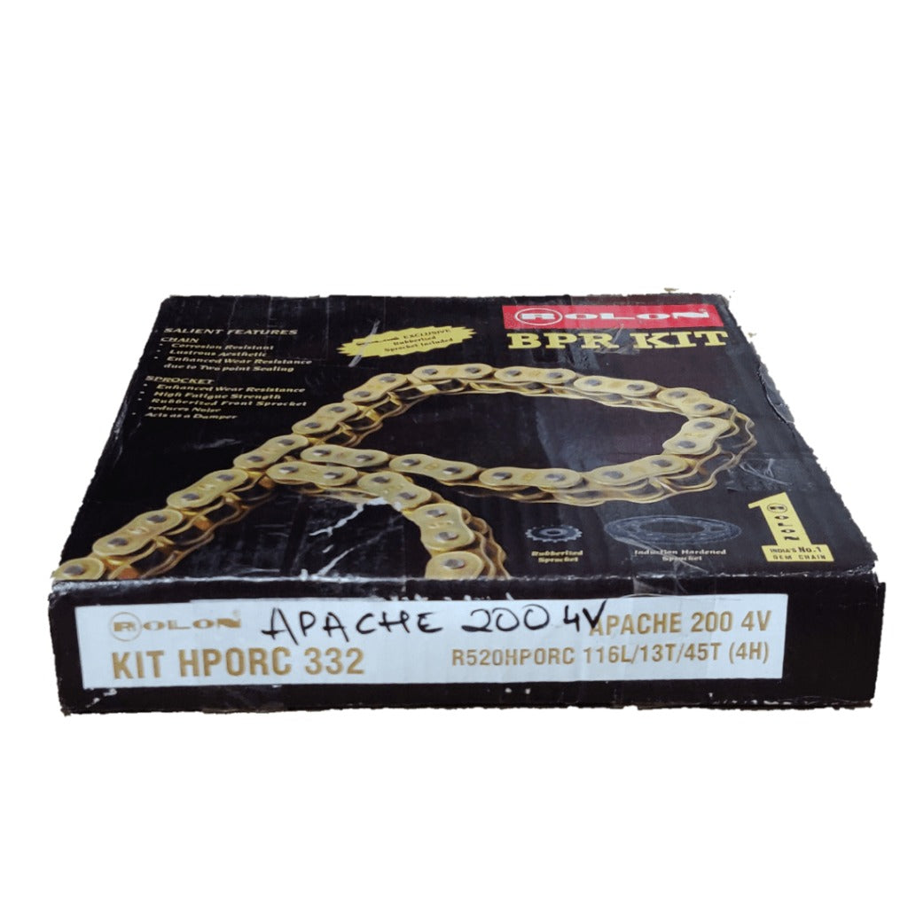 APACHE RTR 200 4V ROLON BRASS CHAIN SPROCKET KIT