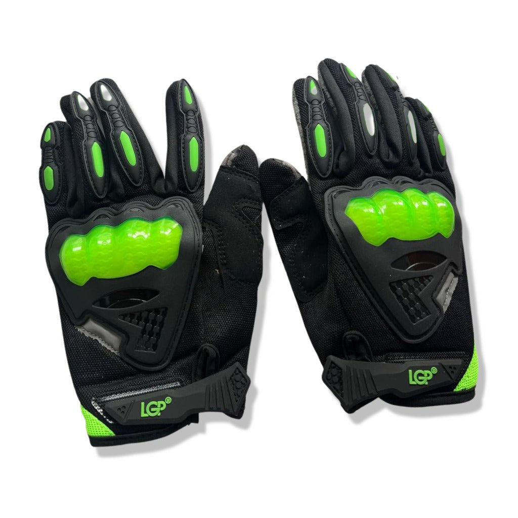 LGP motocross riding gloves | Black (Green)