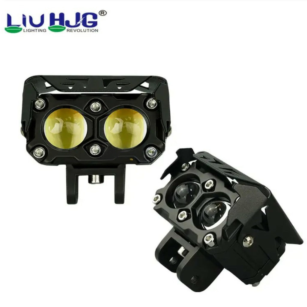 LIU HJG Mega Drive 60W Quad Shot Dual Lens/Dual Color High/Low Yellow/White LED Fog Lights (2 Pc) ( ORIGINAL)