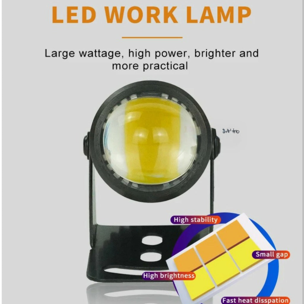 LIU HJG - Original Mini Driving Fog Lights 40W Dual Colour For universal Motorcycle/Scooters/Cars/Jeeps( UPGRADED VERSION)