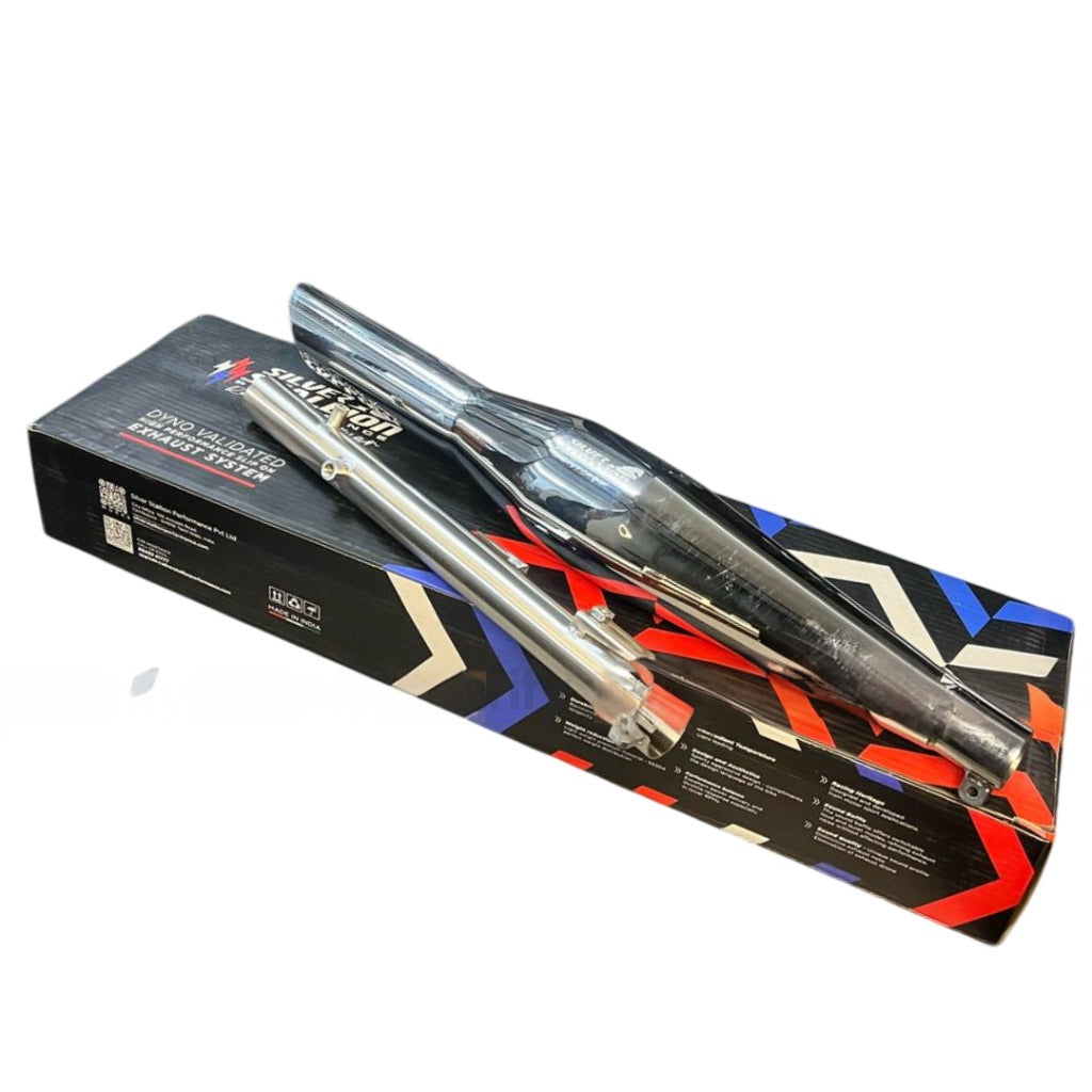 RE CLASSIC REBORN - METEOR 350 | SILVER STALLION SPORTY | DYNO High Performance Exhaust System | POLISH - LIFE TIME WARRANTY