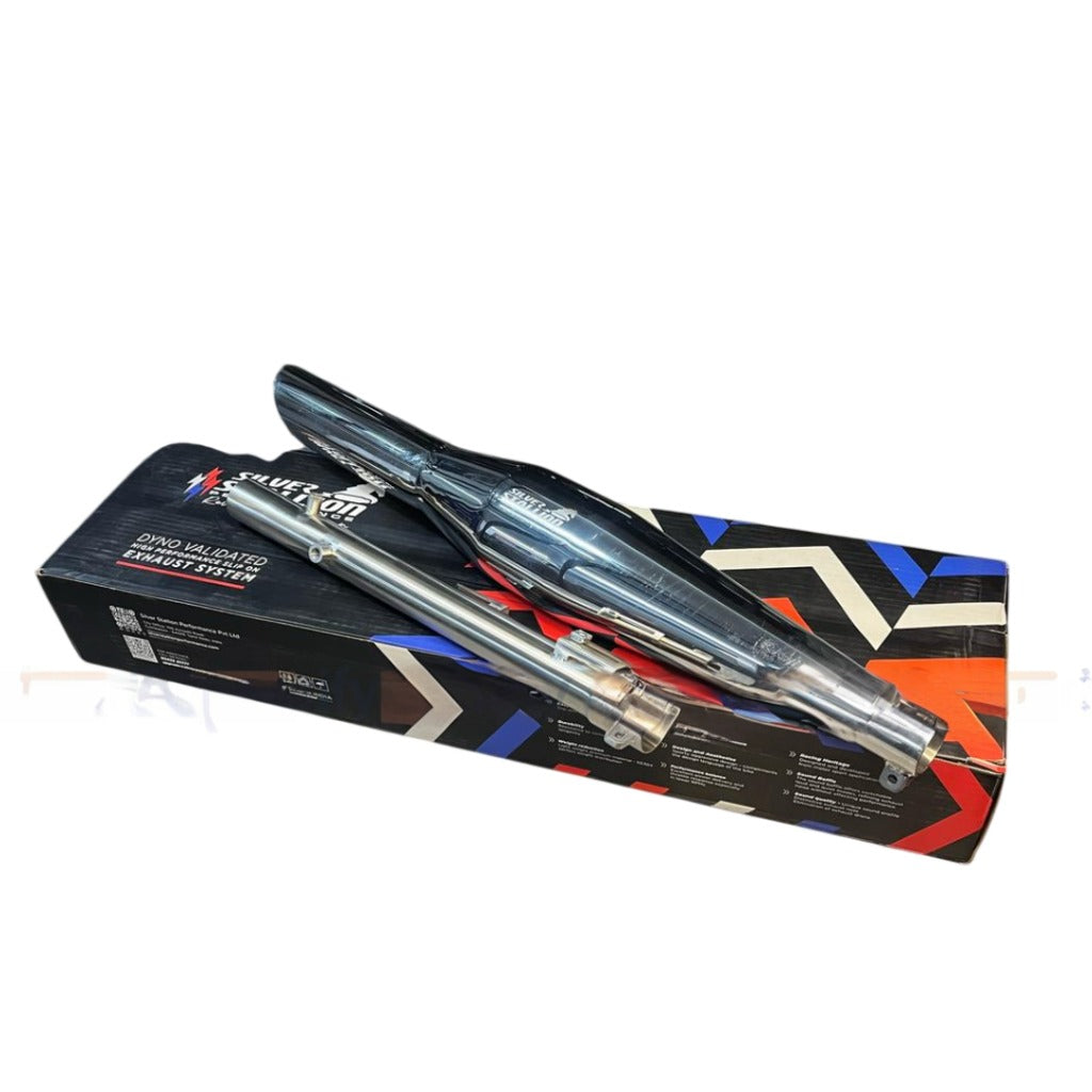 RE CLASSIC REBORN - METEOR 350 | SILVER STALLION SPORTY | DYNO High Performance Exhaust System | POLISH - LIFE TIME WARRANTY