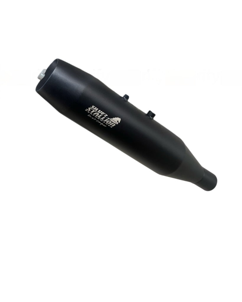 RE HUNTER 350 | SILVER STALLION SHORTY | DYNO High Performance Exhaust System | Black - LIFE TIME WARRANTY