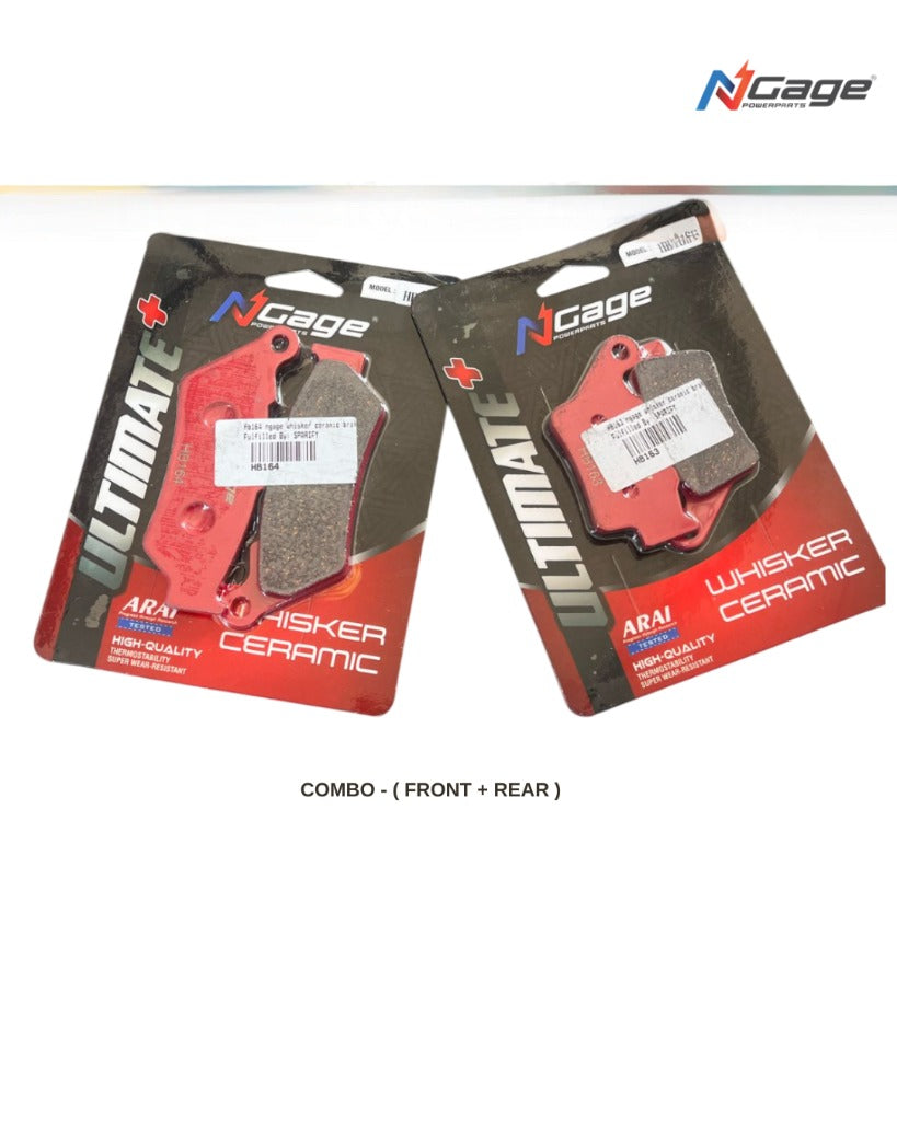 RE HIMALAYAN 450 - GUERRILLA 450 |front and rear whisker ceramic Ultimate + brake pads | NGAGE POWERPARTS - COMBO HB163 HB164
