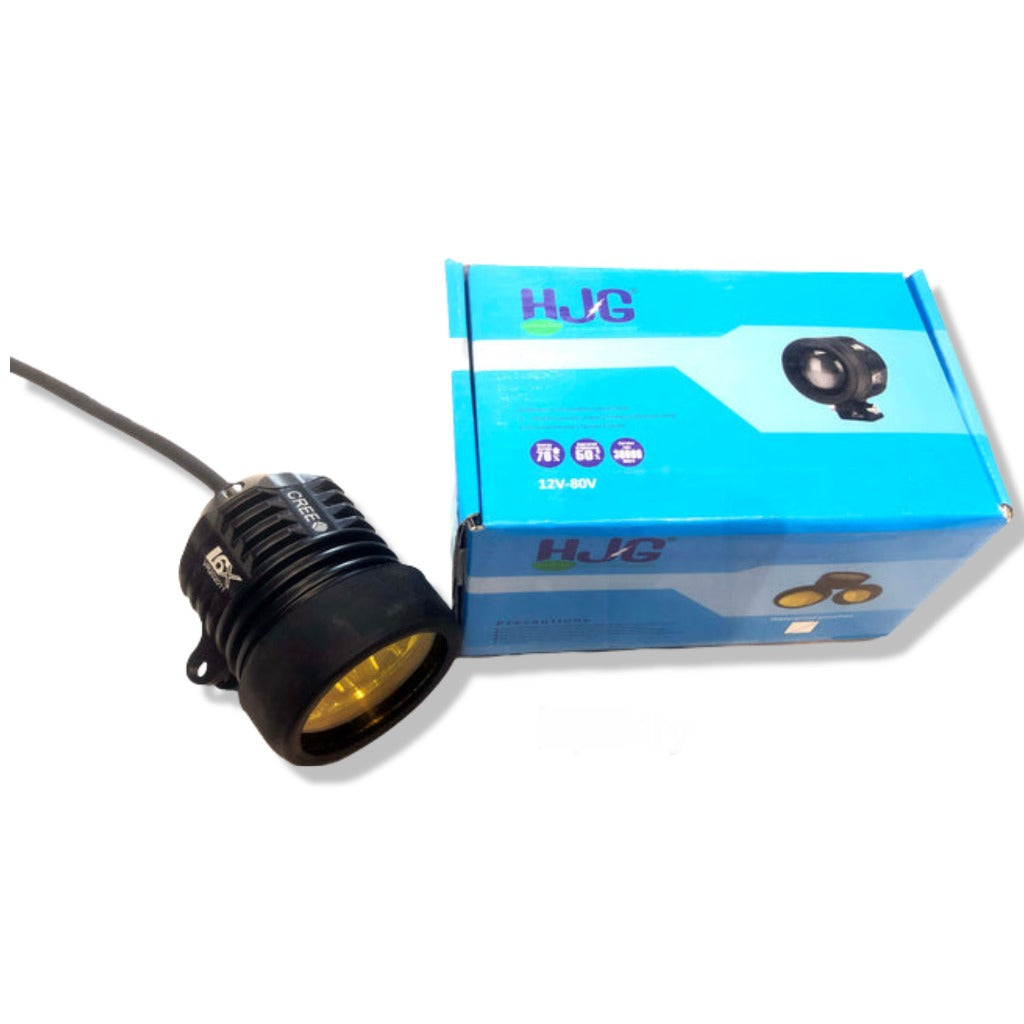 HJG L6X 60W CREE 6 LED Fog Light Auxiliary For Motorcycles With Yellow Filter (set of 2)