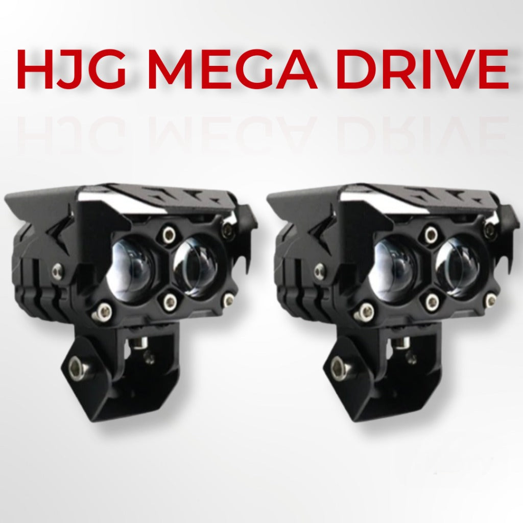 HJG Mega Drive 60W Quad Shot Dual Lens/Dual Color High/Low Yellow/White LED Fog Lights (2 Pc)