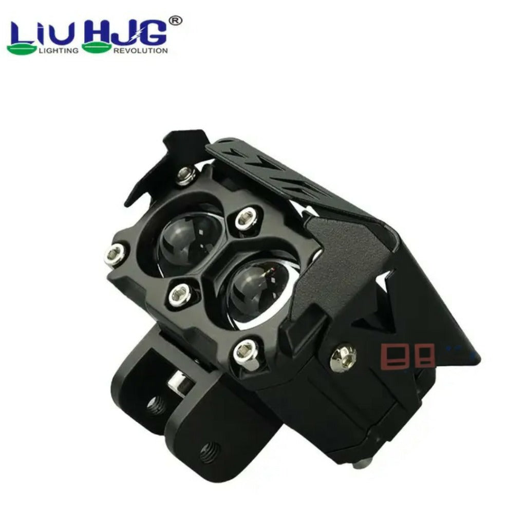 HJG Mega Drive 60W Quad Shot Dual Lens/Dual Color High/Low Yellow/White LED Fog Lights (2 Pc)