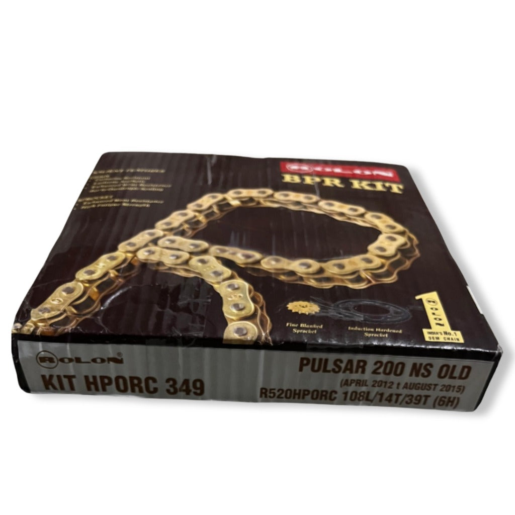 Pulsar 200 NS OLD Brass Chain Sprocket Kit Rolon