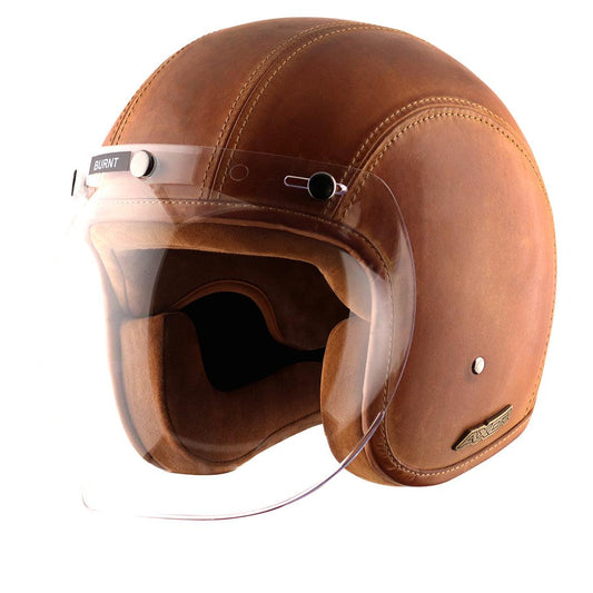 Axor Retro Jet Leather Helmet - Moto Modz
