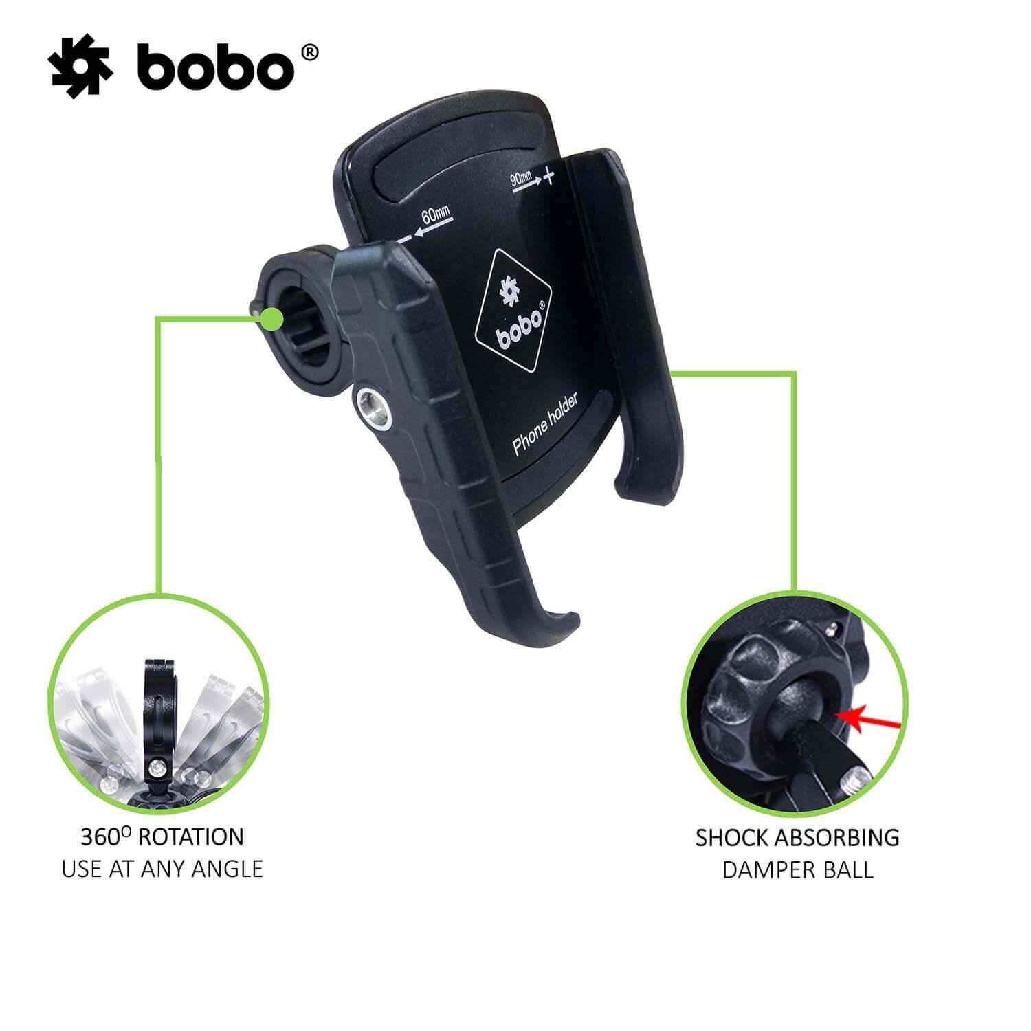 BOBO BM4 Jaw-Grip Bike / Cycle Phone Holder Motorcycle Mobile Mount - Moto Modz
