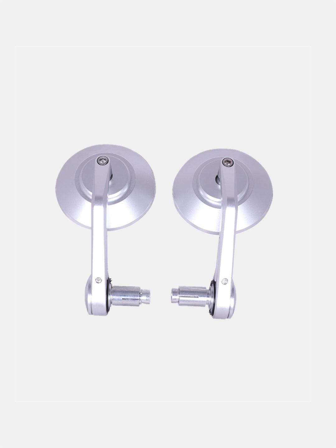 CNC Round GT Mirror-Silver - Moto Modz