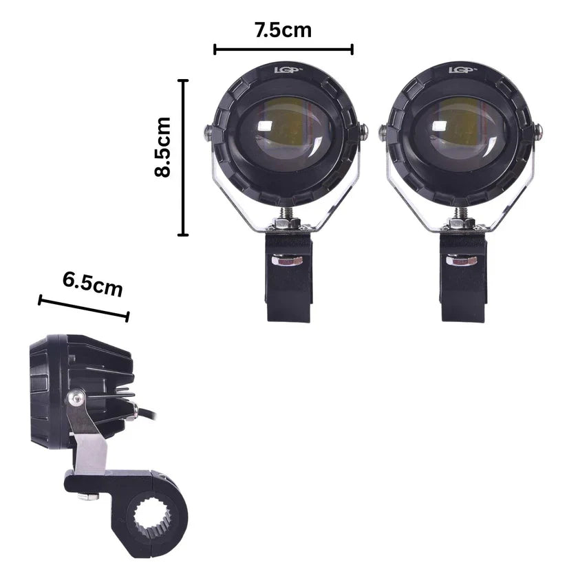 DK330 HIGH POWER SPOTLIGHT | 60W | Ultra Wide Driving Fog Lights | White/Yellow | with wiring harness and Intelligent wireless button switch | 1 year warranty | LGP
