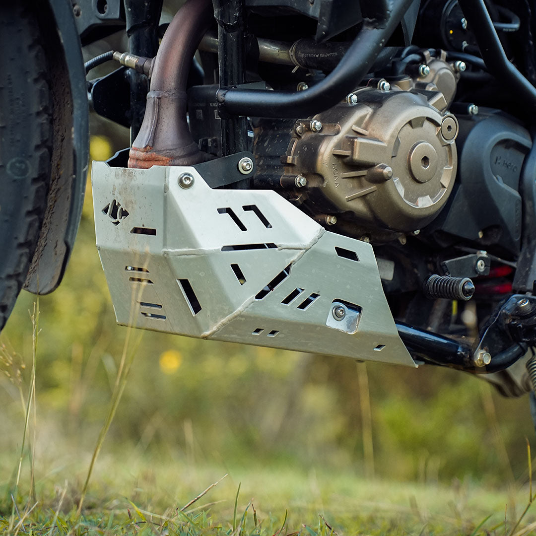 Hero Xpulse 210 Vambrace Bash Plate Silver