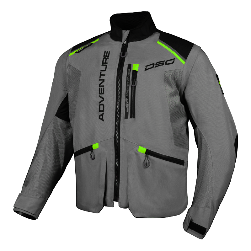 DSG Adv Riding Jacket Grey Black Yellow Flou