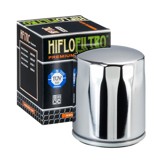 Harley Davidson Iron 883 oil filter Chrome Hiflo (HF 170 C) - Moto Modz