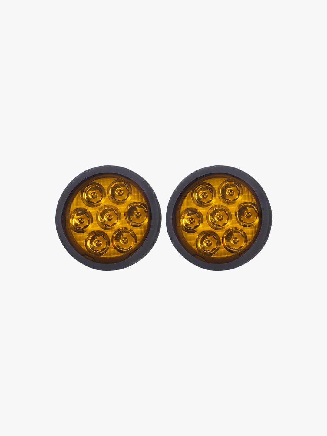 HJG 7 LED Round Fog Light Dimmerstat 70W Premium - Moto Modz