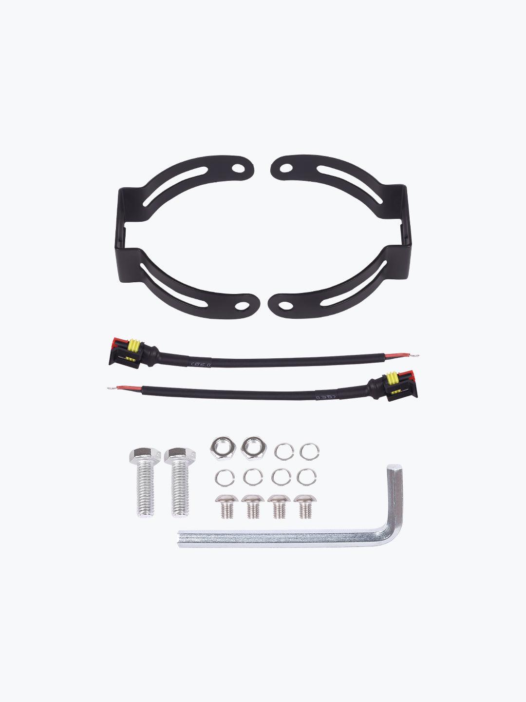 HJG 7 LED Round Fog Light Dimmerstat 70W Premium - Moto Modz