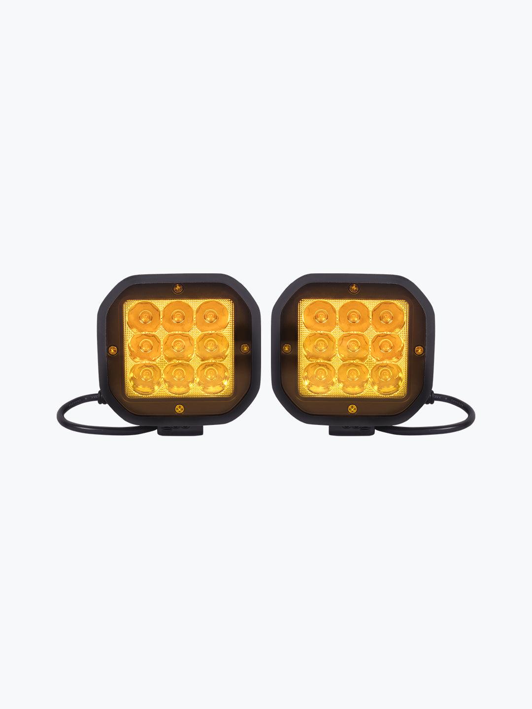 HJG 9 LED Fog Light With Yellow Cap Premium - Moto Modz