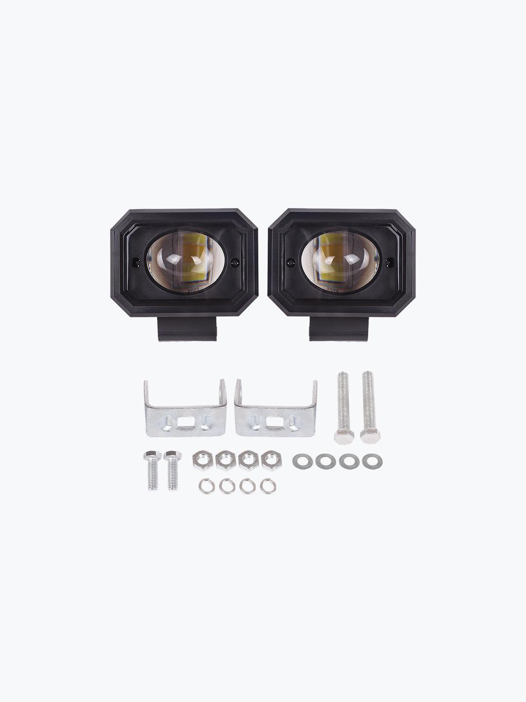 HJG AI CAM Square 3D Fog Light - Moto Modz