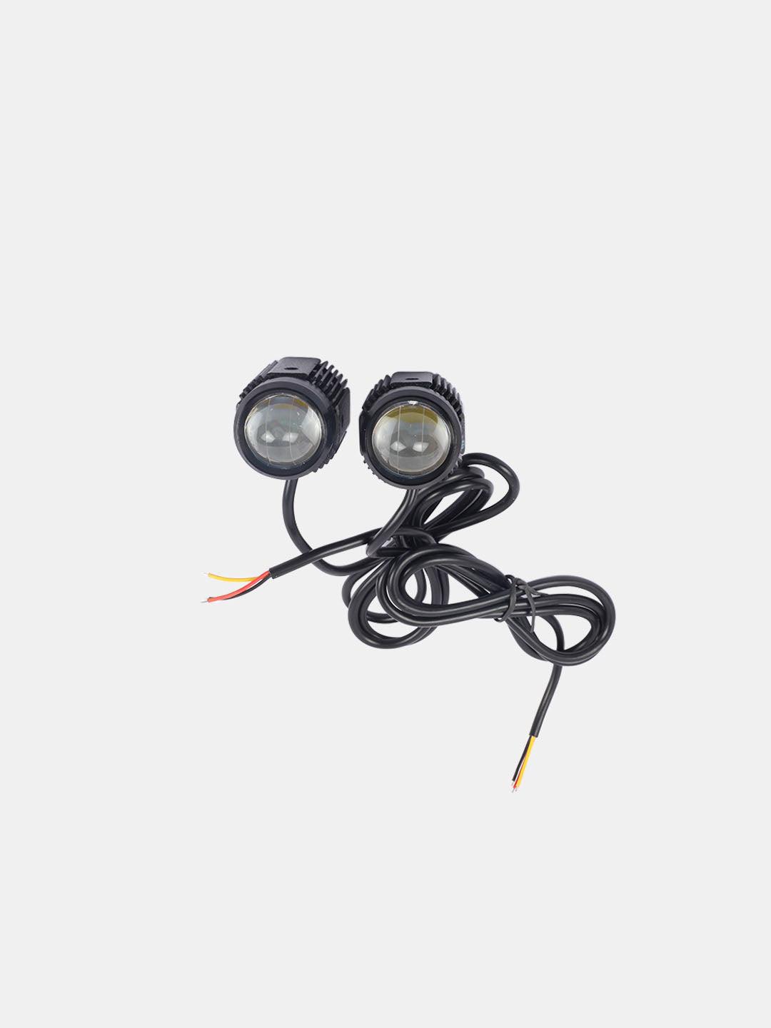 HJG Mini Pair Yellow-White Fog Light-Premium - Moto Modz