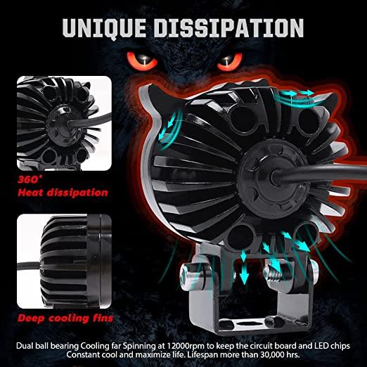 HJG OWL SHAPED LED FOG LIGHT (PACK OF 2) - Moto Modz