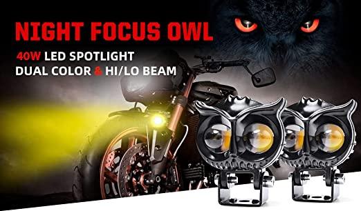 HJG OWL SHAPED LED FOG LIGHT (PACK OF 2) - Moto Modz