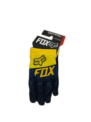 DIRTPAW Motocross Gloves F.O.X - Yellow Blue V2