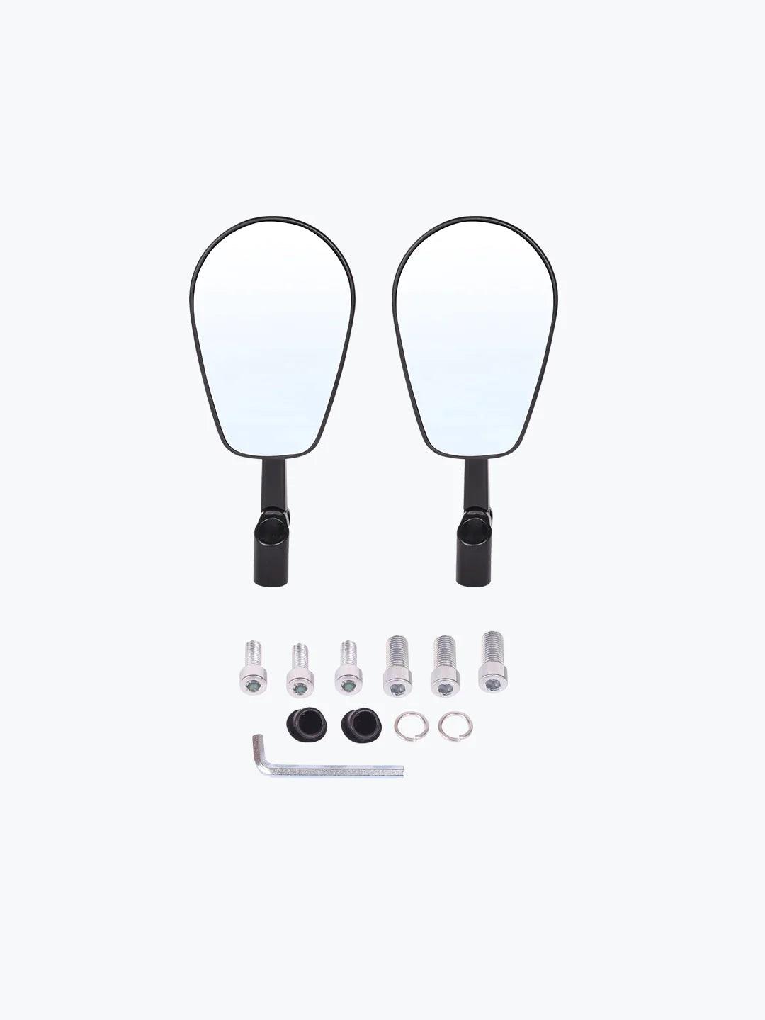 Inverted Alloy CNC Carbon Fiber Curve Mirror - Moto Modz