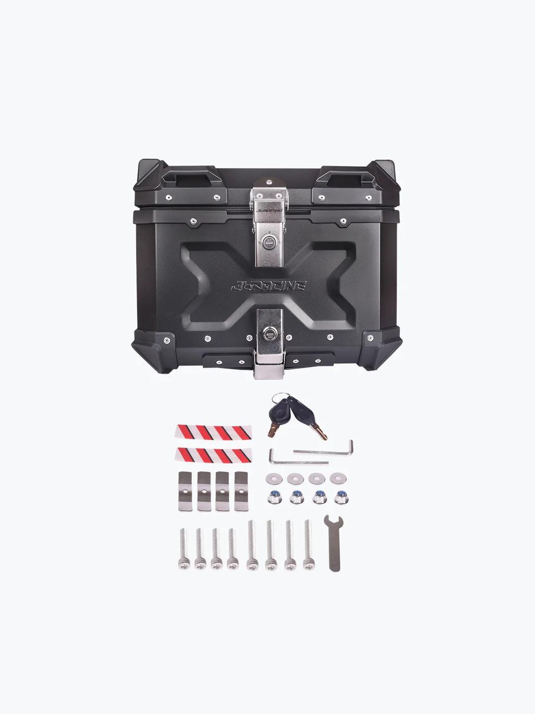 Jb Racing Top Case 45L Black Premium With Back Rest Pad - Moto Modz