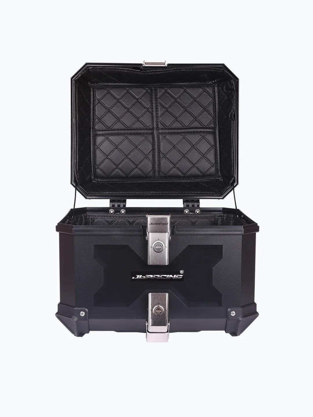 Jb Racing Top Case 45L Economy Black With Backrest Pad - Moto Modz
