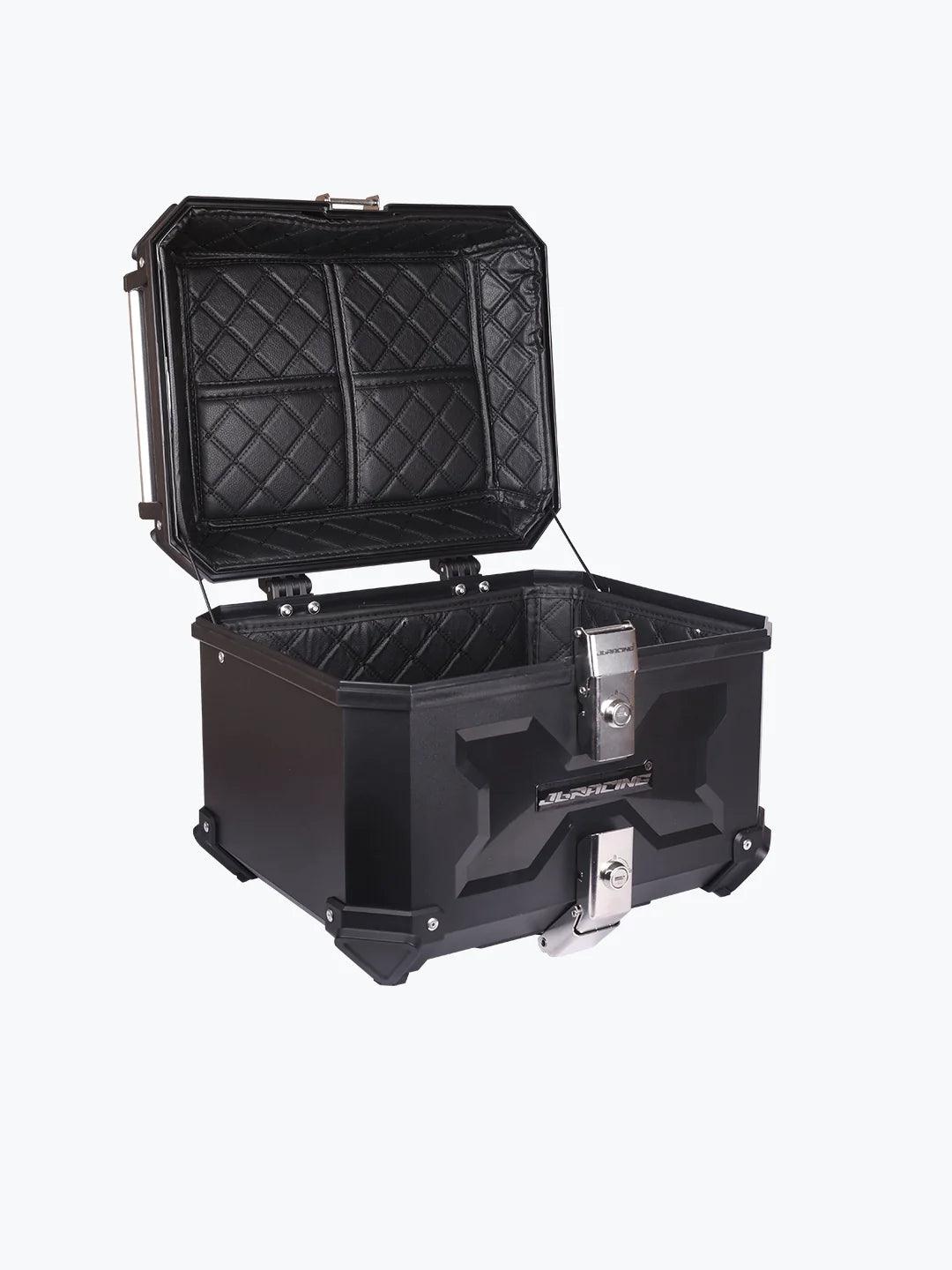 Jb Racing Top Case 45L Economy Black With Backrest Pad - Moto Modz