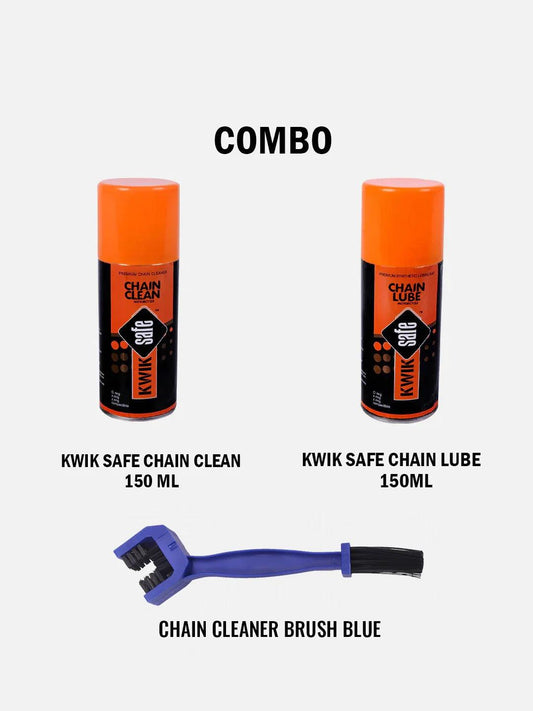 KWIK SAFE CHAIN LUBE + CHAIN CLEANER COMBO + Brush - Moto Modz