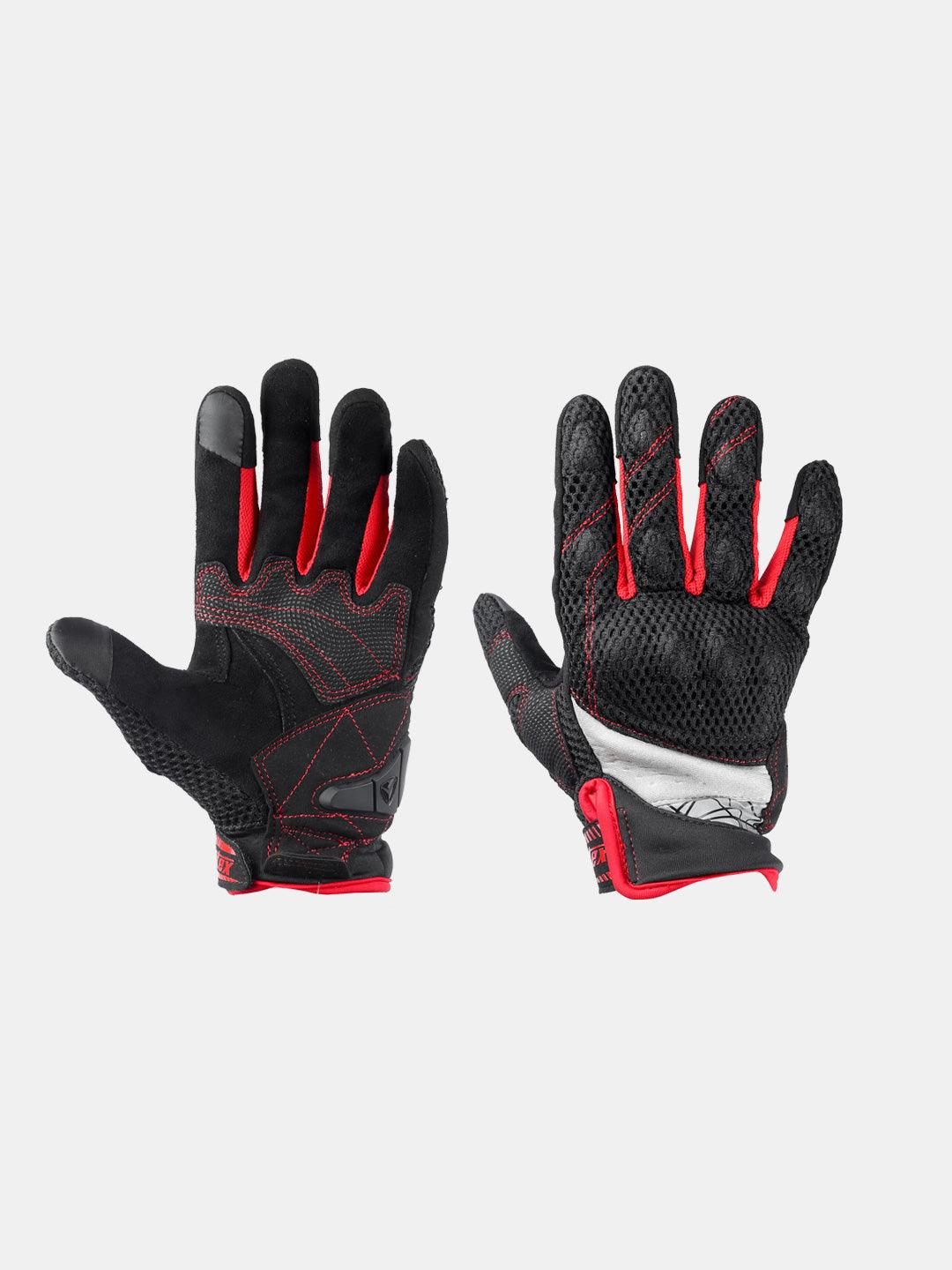 Masontex Gloves M44 Black Red - Moto Modz
