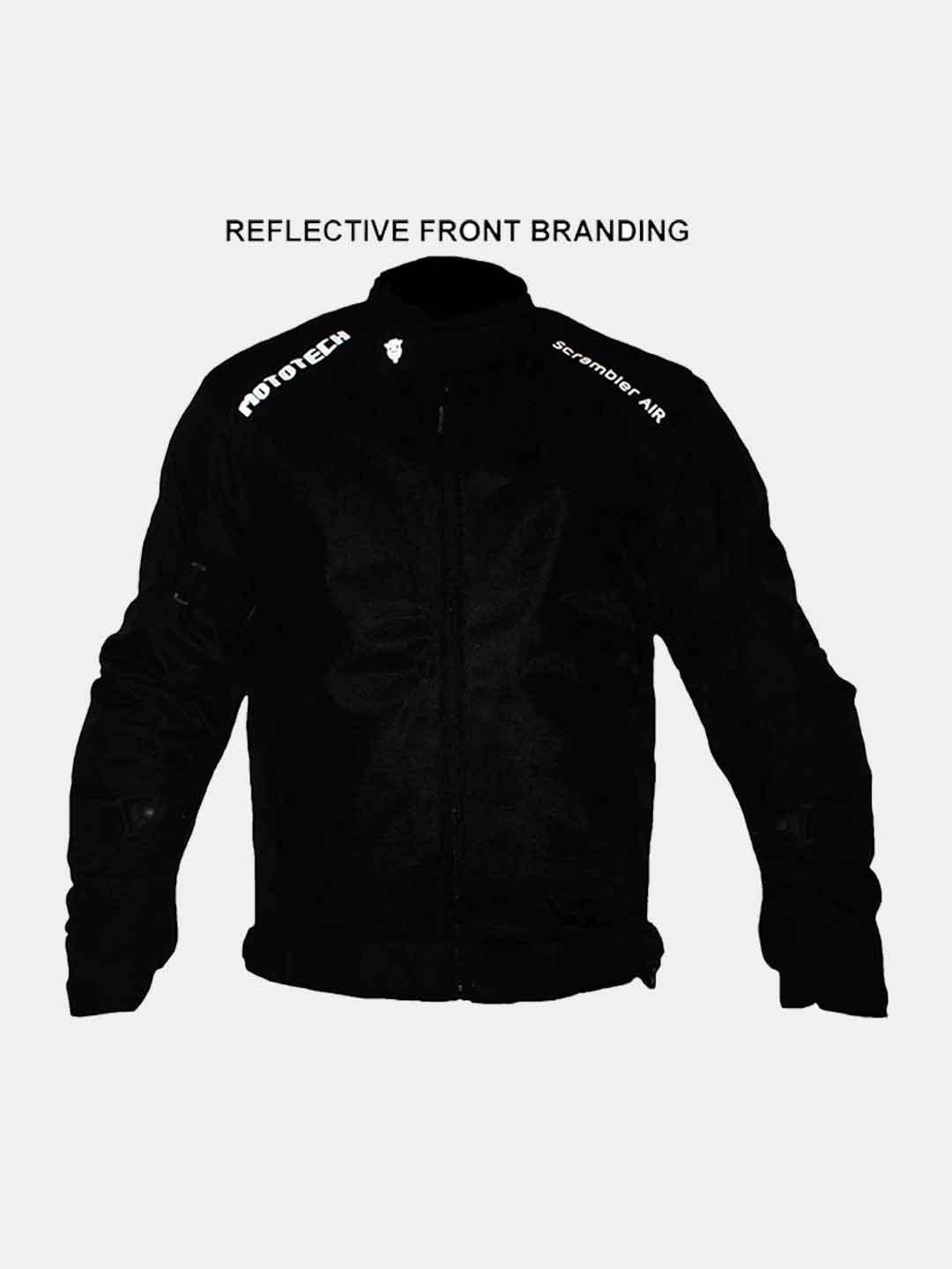 Mototech Scrambler Air Motorcycle Riding Jacket v2-Level 2-Black - Moto Modz
