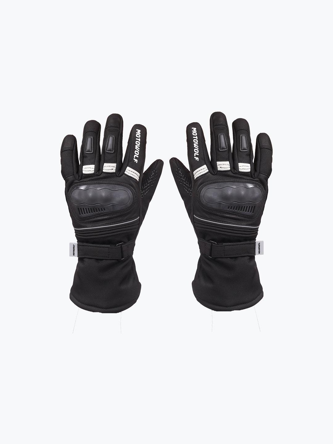Motowolf Gloves Black Grey 0318 - Moto Modz