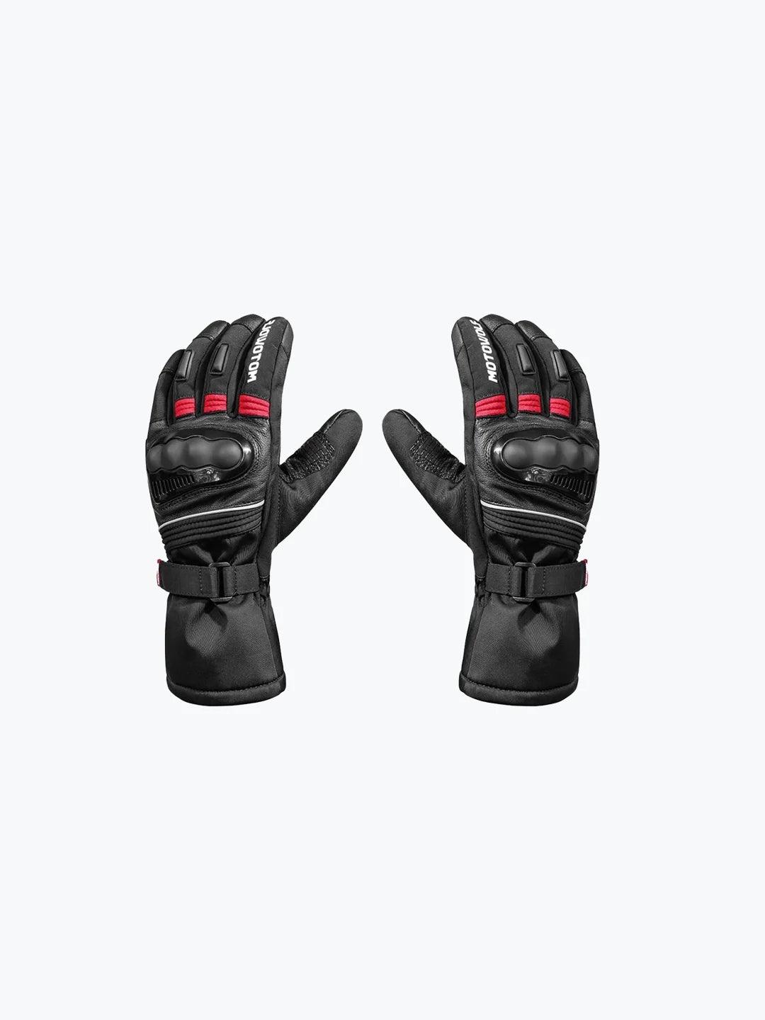 Motowolf Gloves Black Red 0318 - Moto Modz