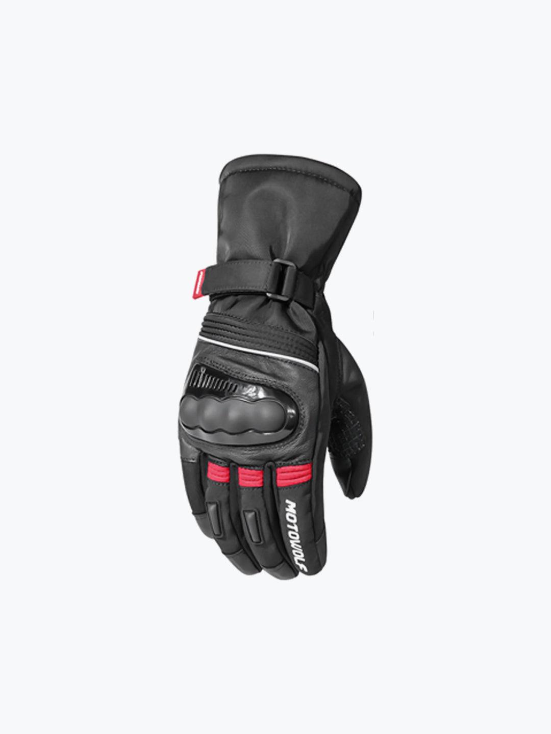 Motowolf Gloves Black Red 0318 - Moto Modz