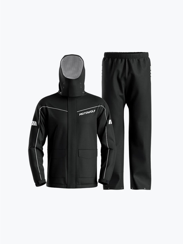 Motowolf Raincoat Black 0403B - Moto Modz