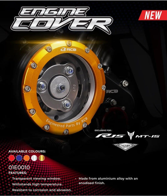 Racing Boy Yamaha R15 V3 / MT15 Clear Engine Cover - Moto Modz