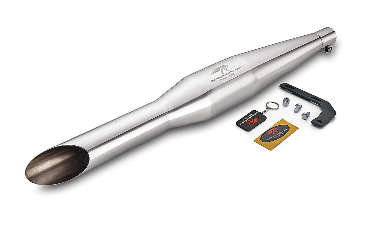 Red Rooster Performance Rumbler Exhaust- Matte Finish Unibody for - Royal Enfield Classic - Moto Modz