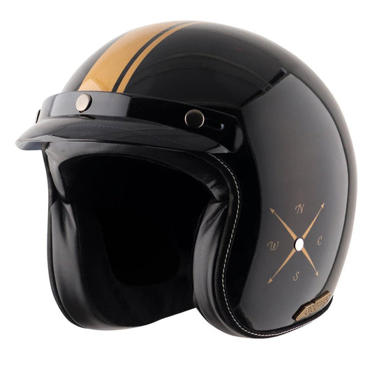 Retro Jet Euro Globe Helmet - Moto Modz