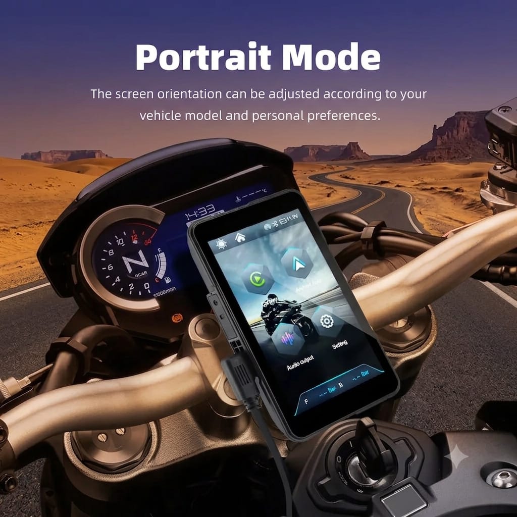 Astrape Detachable Navigation Screen for Motorcycles