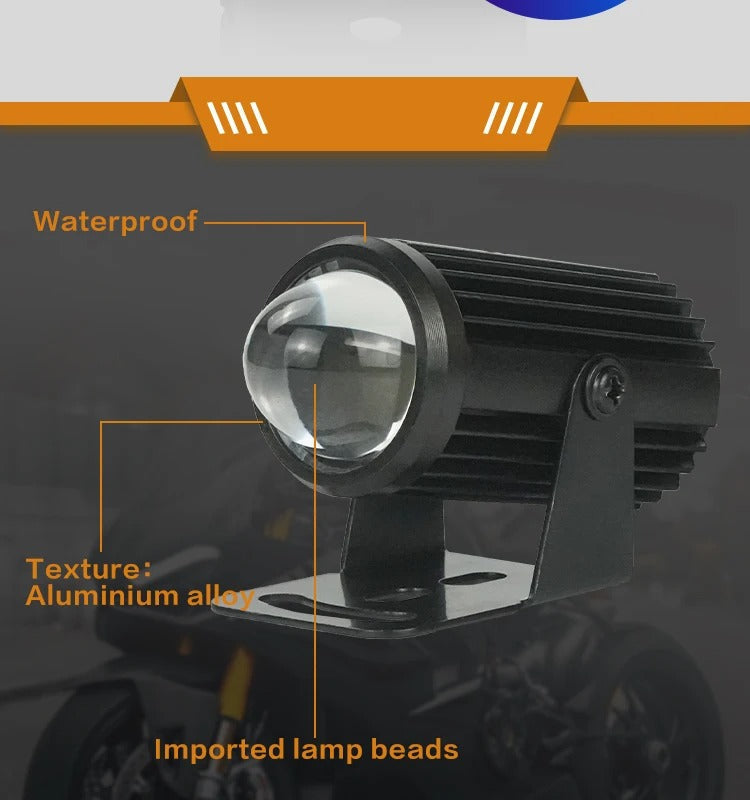 LIU HJG - Original Mini Driving Fog Lights 40W Dual Colour For universal Motorcycle/Scooters/Cars/Jeeps( UPGRADED VERSION)