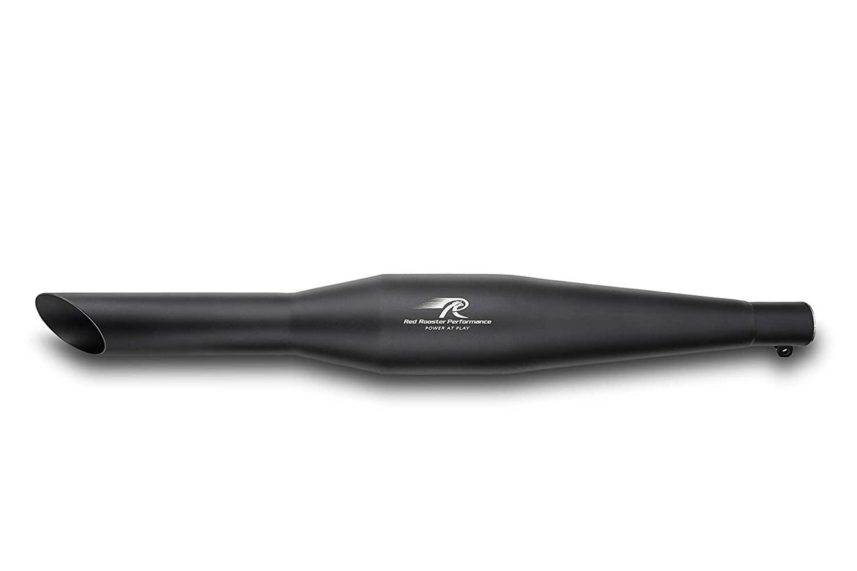 Royal Enfield Standard Red Rooster Matte Black Unibody Rumbler Exhaust - Moto Modz