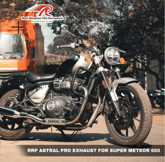 Royal Enfield Super Meteor 650 Red Rooster Astral PRO Exhaust - Moto Modz