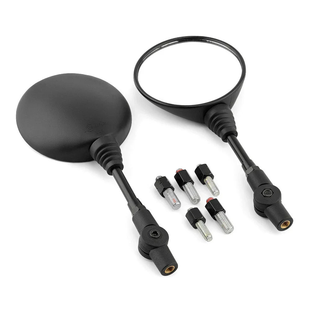 SPIKI CF Touring Mirrors (Pair) | 360 Degree Foldable Rear View Mirrors | Wide View | Universal Fit for Motorcycles