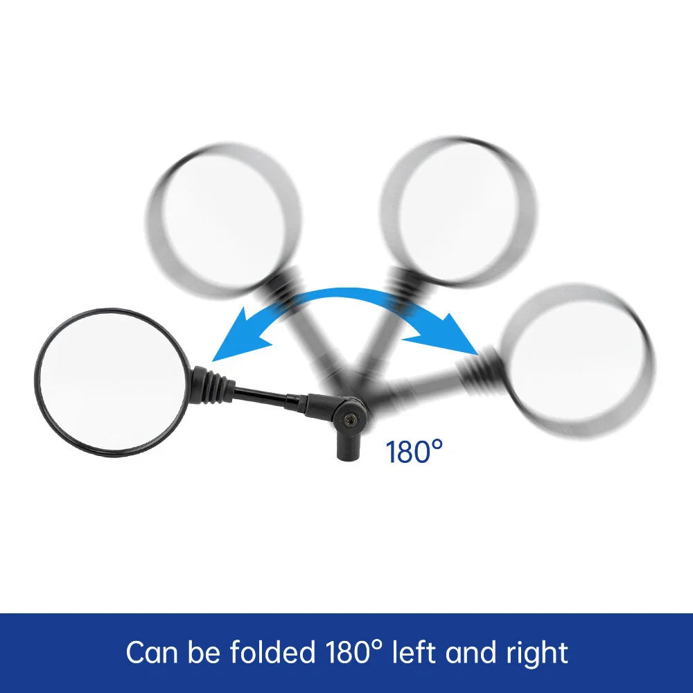 SPIKI CF Touring Mirrors (Pair) | 360 Degree Foldable Rear View Mirrors | Wide View | Universal Fit for Motorcycles